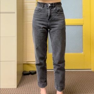 ASOS Collusion Mom Jeans Gray/ Washed Black